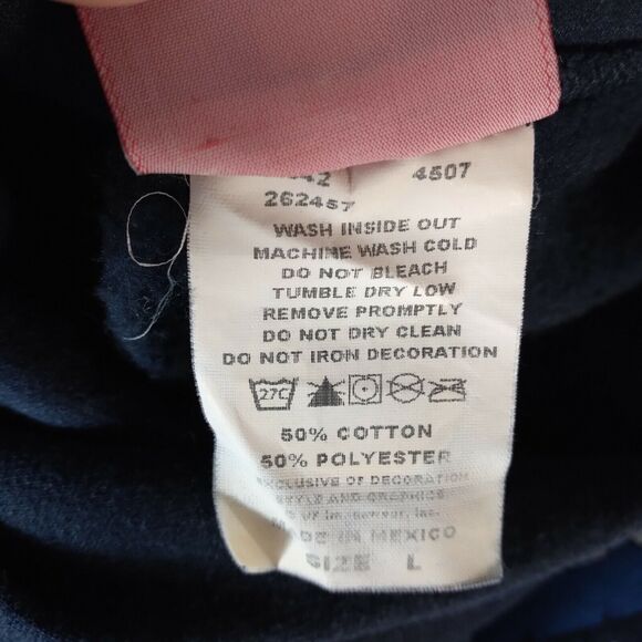 New England Patriots hoodie sweatshirt sweater adult Men's large blue Super Bowl - Picture 11 of 11